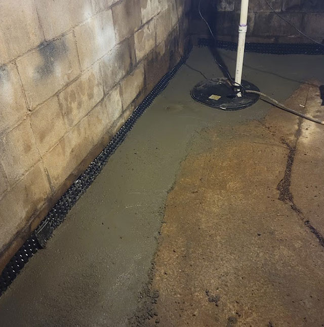 Basement Floor Repaired